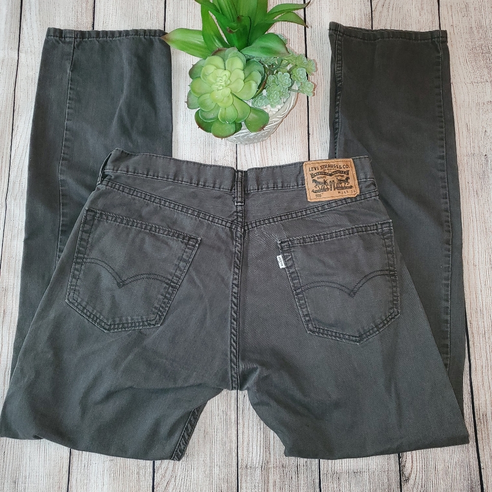 LEVI Men's 505 Jeans Size 34 × 34 Light Black Wash